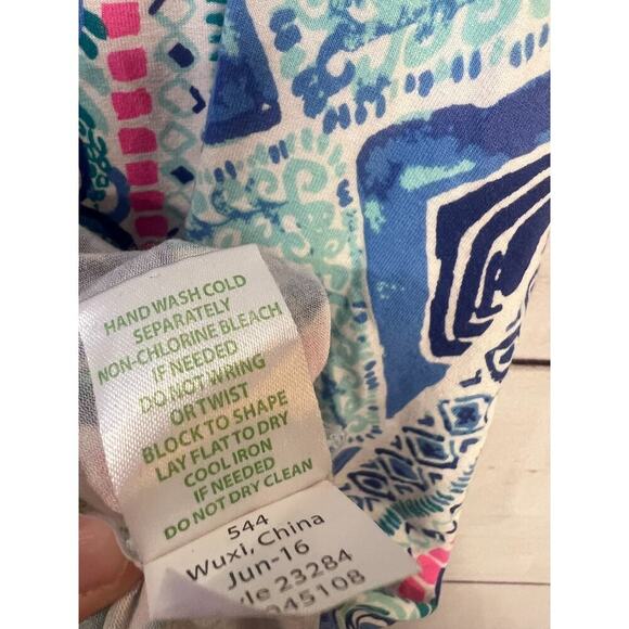 Lilly Pulitzer Size Xs Dress With Roped Straps Blue Pink Print - Picture 4 of 6